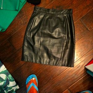 Vintage 90 leather mini skirt by Byrnes & Baker Size 2